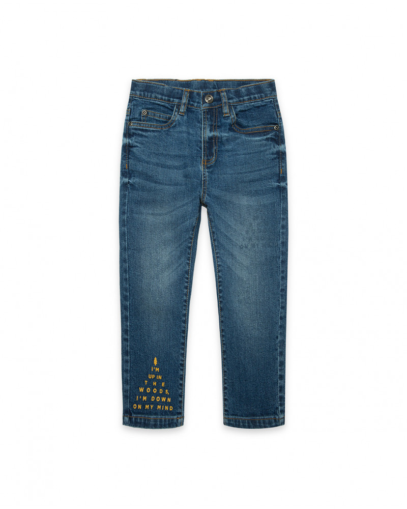 Pantalon en jeans à l'aspect usé garçon bleu northern whales