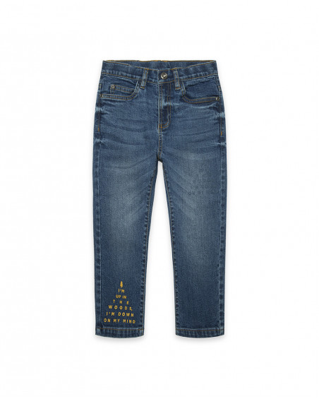 Pantalon en jeans à l'aspect usé garçon bleu northern whales