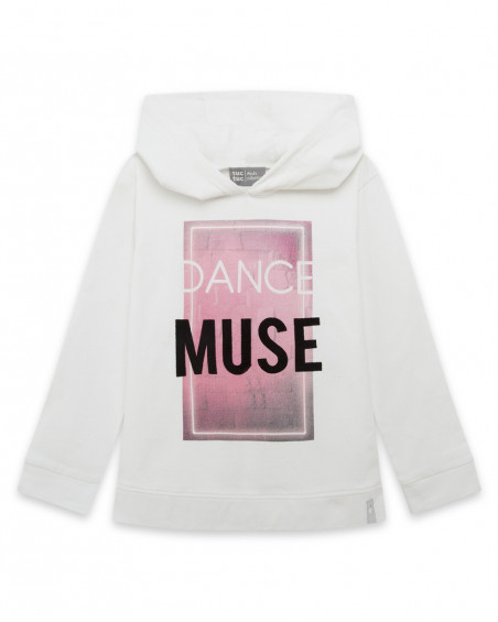Tee-shirt en jersey à capuche message garçon blanc hits of 90 Tee-shirt en jersey à capuche message garçon blanc hits of 90