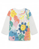 Tee-shirt en jersey imprimée fille blanc color hikers Tee-shirt en jersey imprimée fille blanc color hikers