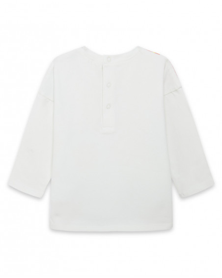 Tee-shirt en jersey imprimée fille blanc color hikers Tee-shirt en jersey imprimée fille blanc color hikers