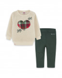 Sweat-shirt en fourrure et leggings fille blanc highlands Sweat-shirt en fourrure et leggings fille blanc highlands