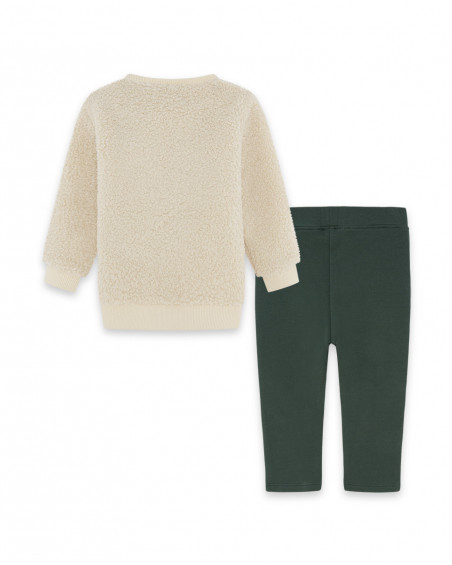 Sweat-shirt en fourrure et leggings fille blanc highlands Sweat-shirt en fourrure et leggings fille blanc highlands