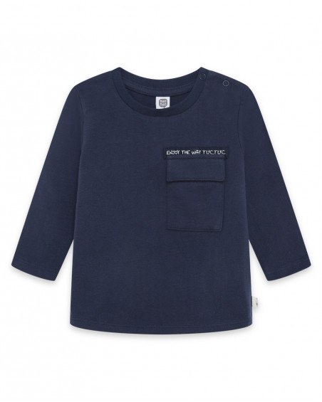 Tee-shirt en jersey poche garçon marine mountain Tee-shirt en jersey poche garçon marine mountain