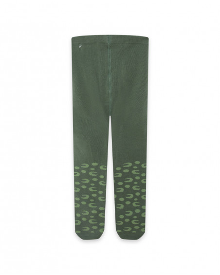 Collants avec détails animaliers fille vertes hidden nature Collants avec détails animaliers fille vertes hidden nature
