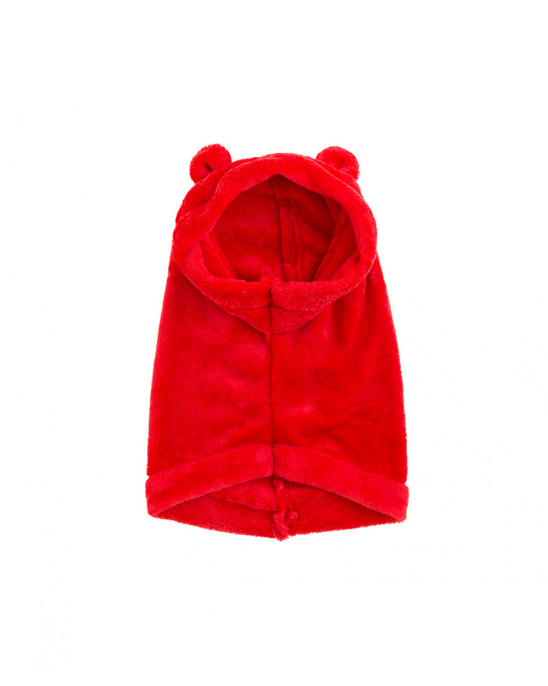 Bandana-capuche oreilles garçon rouge basicos baby