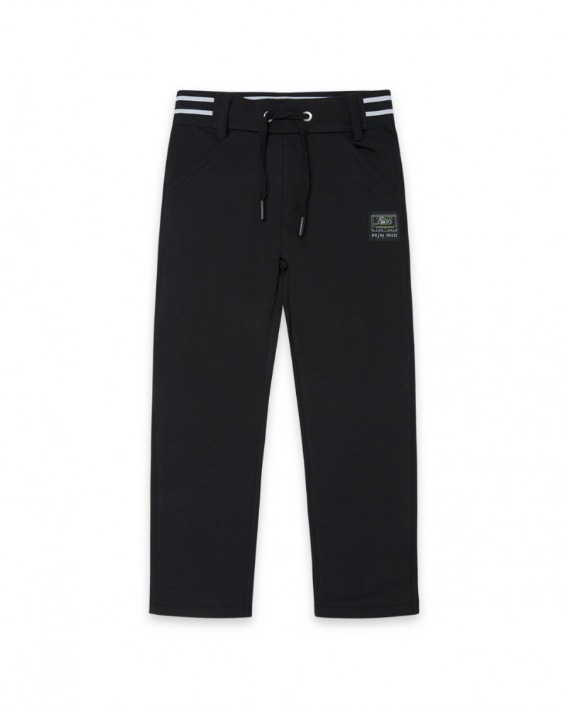 Pantalon en peluche lacets fille noir wild soul