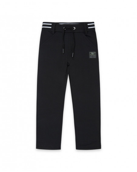 Pantalon en peluche lacets fille noir wild soul Pantalon en peluche lacets fille noir wild soul