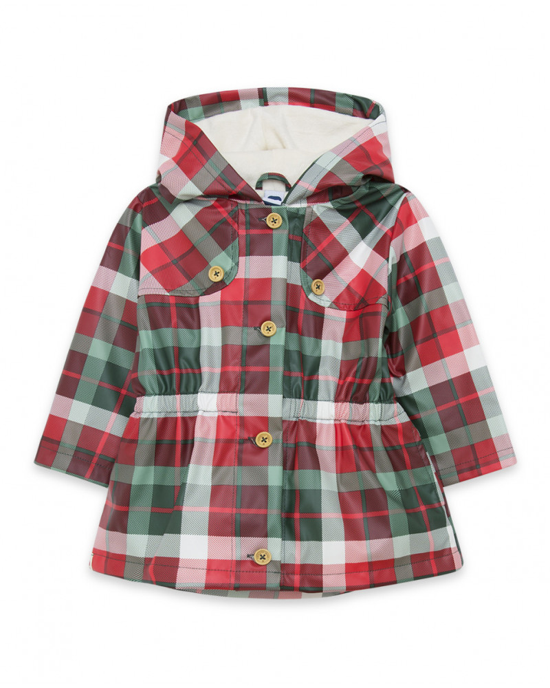 Gabardine avec capuche fille rouge highlands