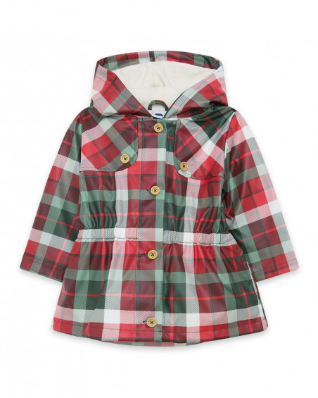 Gabardine avec capuche fille rouge highlands Gabardine avec capuche fille rouge highlands