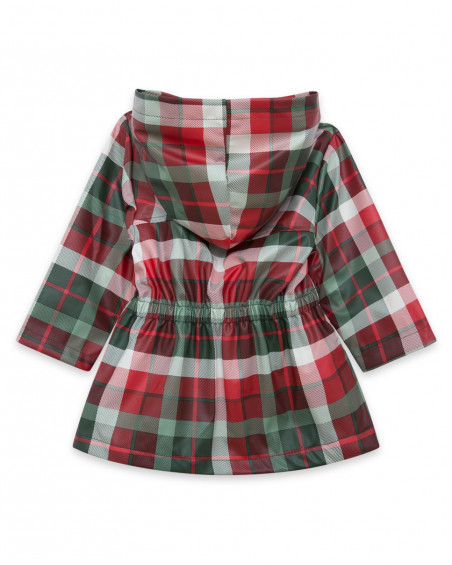 Gabardine avec capuche fille rouge highlands Gabardine avec capuche fille rouge highlands