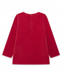 Tee-shirt en jersey imprimée fille rouge hello london Tee-shirt en jersey imprimée fille rouge hello london