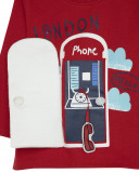 Tee-shirt en jersey imprimée garçon rouge hello london Tee-shirt en jersey imprimée garçon rouge hello london
