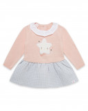 Robe en tricot et jersey étoile fille rose luna llena Robe en tricot et jersey étoile fille rose luna llena
