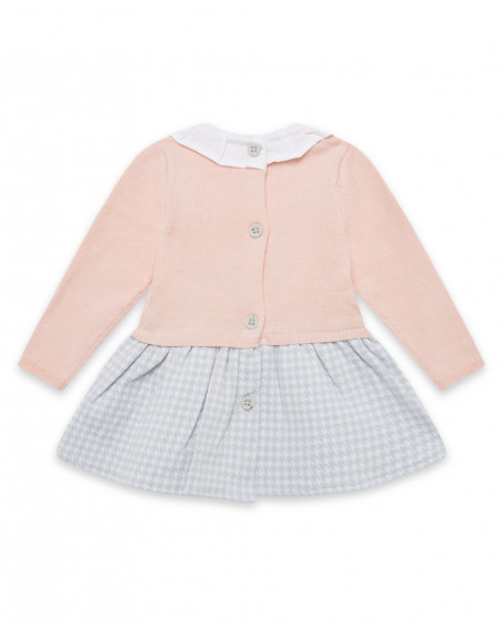 Robe en tricot et jersey étoile fille rose luna llena Robe en tricot et jersey étoile fille rose luna llena