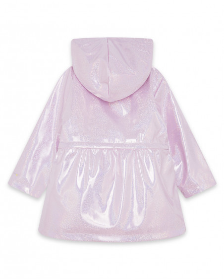 Gabardine avec capuche fille rose glaciar Gabardine avec capuche fille rose glaciar