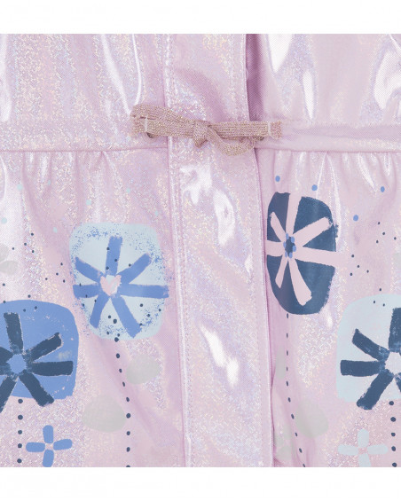Gabardine avec capuche fille rose glaciar Gabardine avec capuche fille rose glaciar