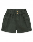 Short en sergé avec poches fille vert hidden nature Short en sergé avec poches fille vert hidden nature
