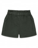 Short en sergé avec poches fille vert hidden nature Short en sergé avec poches fille vert hidden nature