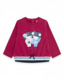 Sweat-shirt en peluche fermée sans capuche fille rose kyoto Sweat-shirt en peluche fermée sans capuche fille rose kyoto