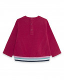 Sweat-shirt en peluche fermée sans capuche fille rose kyoto Sweat-shirt en peluche fermée sans capuche fille rose kyoto