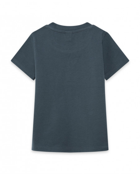 Tee-shirt en jersey garçon bleu basicos kids
