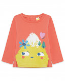 Tee-shirt en jersey imprimée fille rouge color hikers Tee-shirt en jersey imprimée fille rouge color hikers