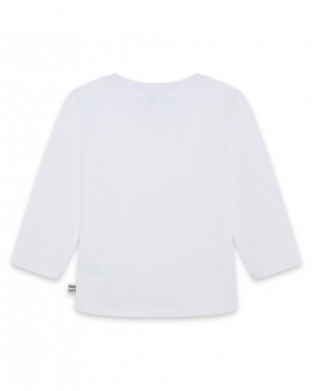 Tee-shirt en jersey éléphant garçon blanc city gamer Tee-shirt en jersey éléphant garçon blanc city gamer