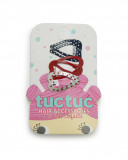 Set 6 barrettes cheveux coeurs fille rouge hello london Set 6 barrettes cheveux coeurs fille rouge hello london