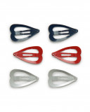 Set 6 barrettes cheveux coeurs fille rouge hello london Set 6 barrettes cheveux coeurs fille rouge hello london