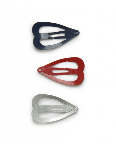 Set 6 barrettes cheveux coeurs fille rouge hello london Set 6 barrettes cheveux coeurs fille rouge hello london