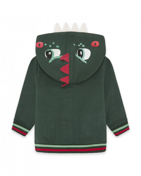Sweat-shirt capuche en peluche avec fermeture éclair garçon Sweat-shirt capuche en peluche avec fermeture éclair garçon