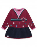 Robe en tricot fleurs fille rose kyoto girls Robe en tricot fleurs fille rose kyoto girls