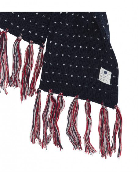 Bonnet et écharpe en tricot coeurs fille bleu breakfast time Bonnet et écharpe en tricot coeurs fille bleu breakfast time