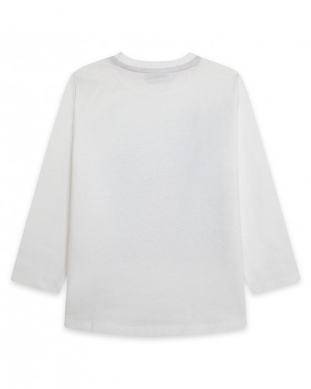 Tee-shirt en jersey imprimée fille blanc wild soul Tee-shirt en jersey imprimée fille blanc wild soul