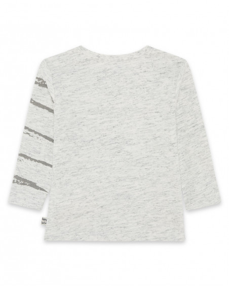 Tee-shirt en jersey zèbre garçon gris city gamer