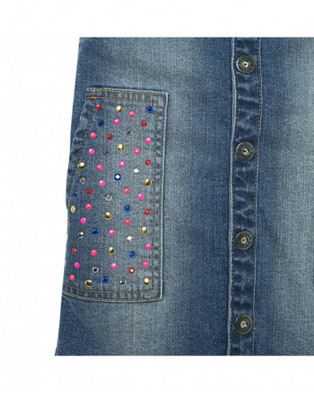 Robe en jeans fille bleu best friends 4ever