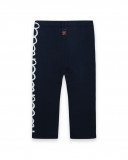 Leggings en jersey message fille bleus hello london Leggings en jersey message fille bleus hello london