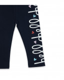 Leggings en jersey message fille bleus hello london Leggings en jersey message fille bleus hello london