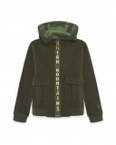 Sweat-shirt capuche en peluche avec fermeture éclair fille vert Sweat-shirt capuche en peluche avec fermeture éclair fille vert