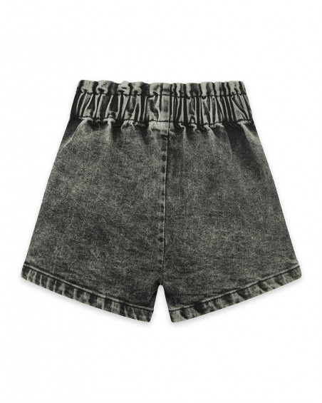 Short en jeans boutons garçon noir northern whales Short en jeans boutons garçon noir northern whales