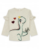 Tee-shirt en jersey volants fille blanc highlands Tee-shirt en jersey volants fille blanc highlands