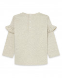 Tee-shirt en jersey volants fille blanc highlands Tee-shirt en jersey volants fille blanc highlands