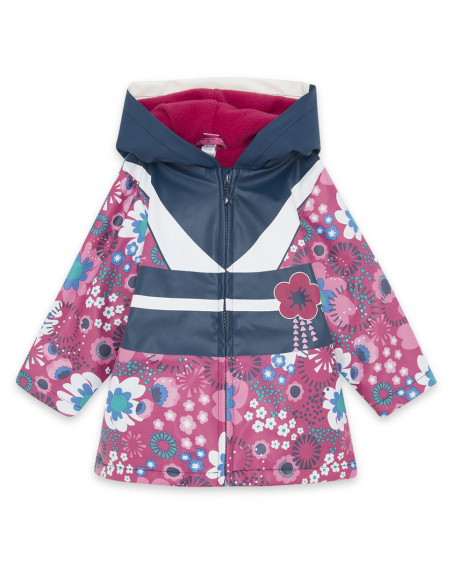 Gabardine avec capuche fille rose kyoto girls Gabardine avec capuche fille rose kyoto girls