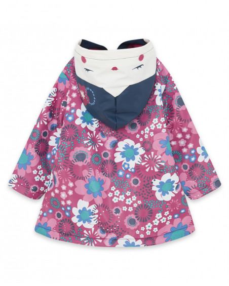 Gabardine avec capuche fille rose kyoto girls Gabardine avec capuche fille rose kyoto girls