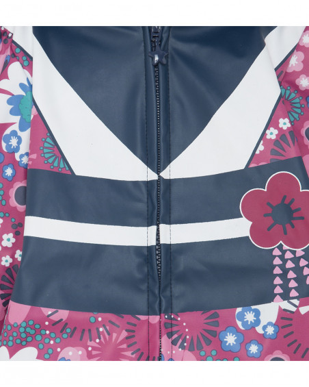 Gabardine avec capuche fille rose kyoto girls Gabardine avec capuche fille rose kyoto girls