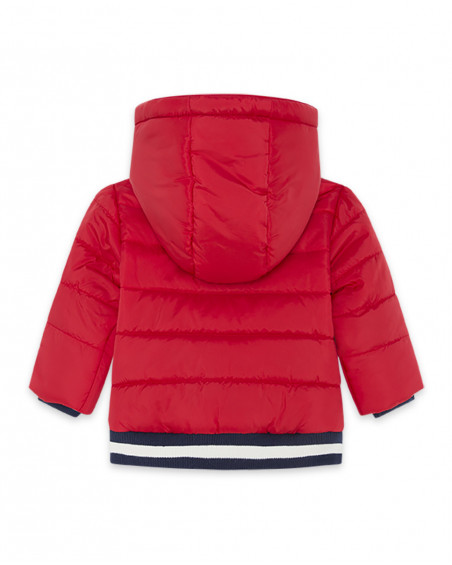 Parka matelassée avec capuche garçon rouge hello london Parka matelassée avec capuche garçon rouge hello london