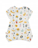 Tee-shirt en jersey manche courte imprimée fille beige basicos Tee-shirt en jersey manche courte imprimée fille beige basicos