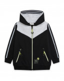 Sweat-shirt capuche en peluche avec fermeture éclair fille noir Sweat-shirt capuche en peluche avec fermeture éclair fille noir