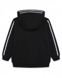 Sweat-shirt capuche en peluche avec fermeture éclair fille noir Sweat-shirt capuche en peluche avec fermeture éclair fille noir